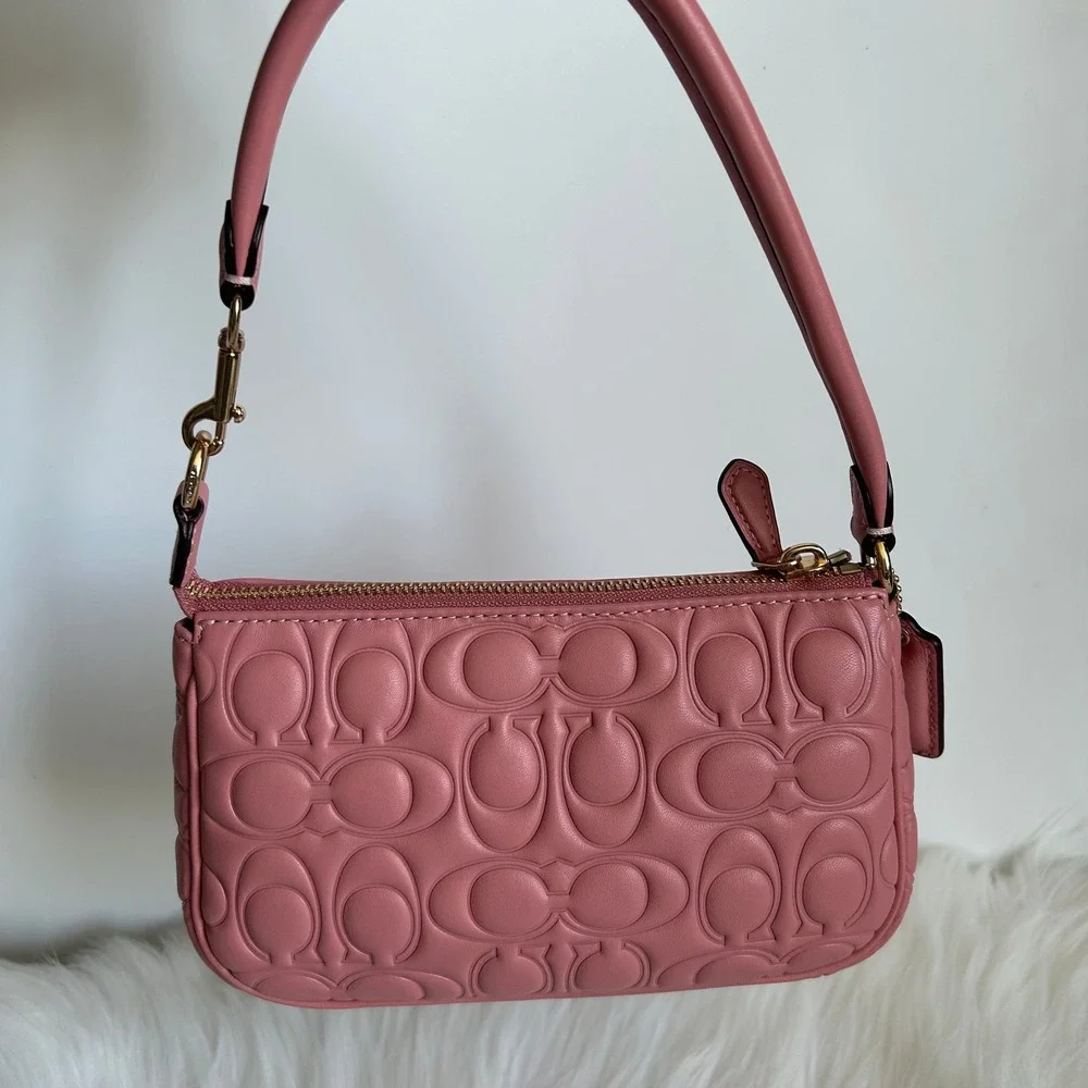 Coach Nolita 19 Pink‎ Quilted Leather Shoulder Bag Excellent
